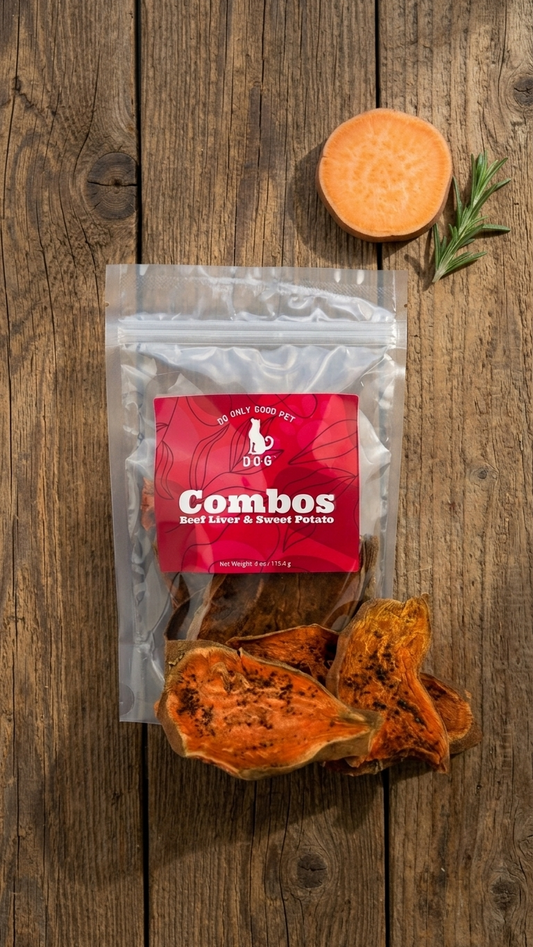 Limited Ingredient Dog Treats | Turkey or Beef Liver & Organic Sweet Potato | D.O.G.